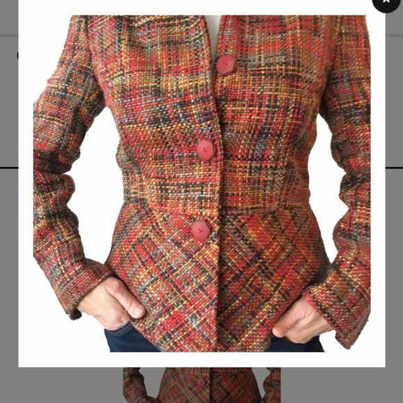 SALE💫COLDWATER CREEK MULTI COLORED BLAZER SZ 8P - Picture 2 of 8